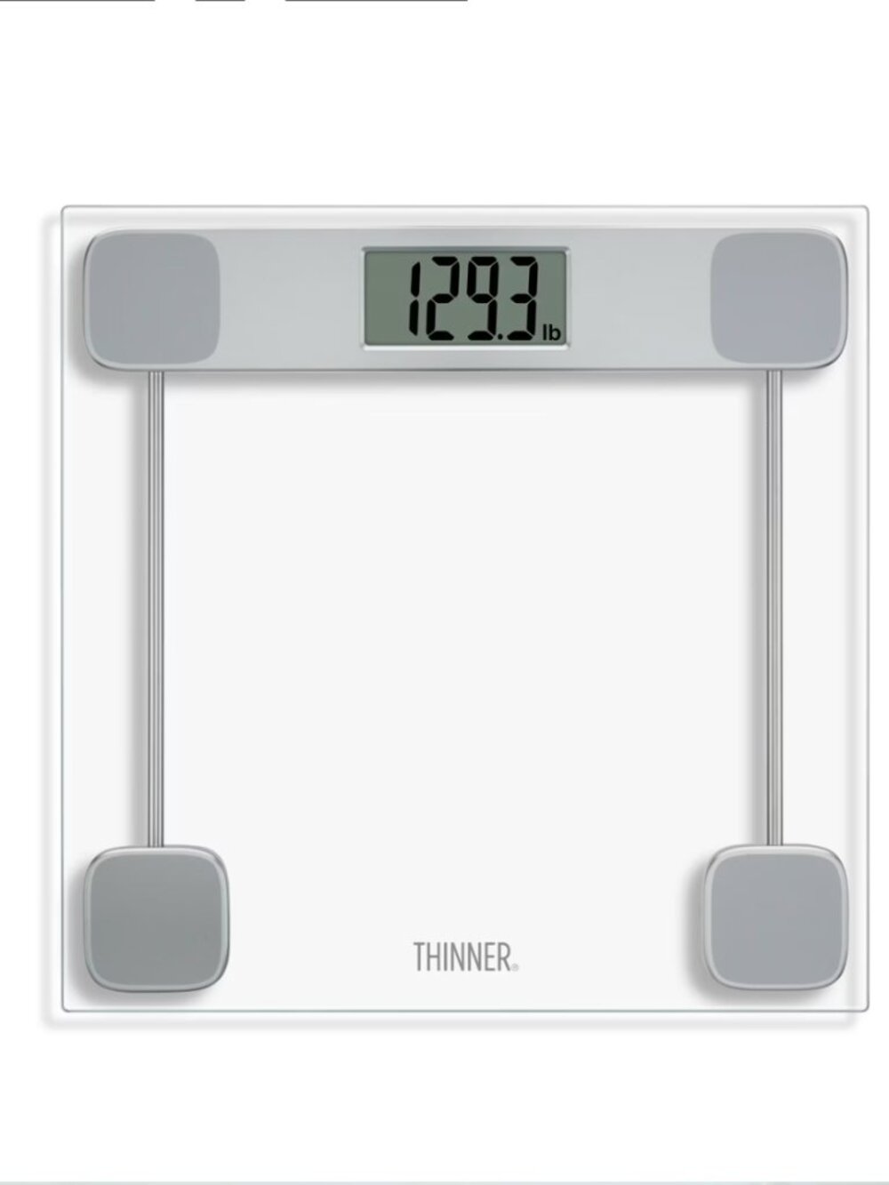 Thinner by Conair Digital Glass Weight Scale Silver NIB